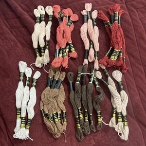 Iris Embroidery Floss 34 Pkg. Cross Stitch Thread Assorted Colors Listed In Pics